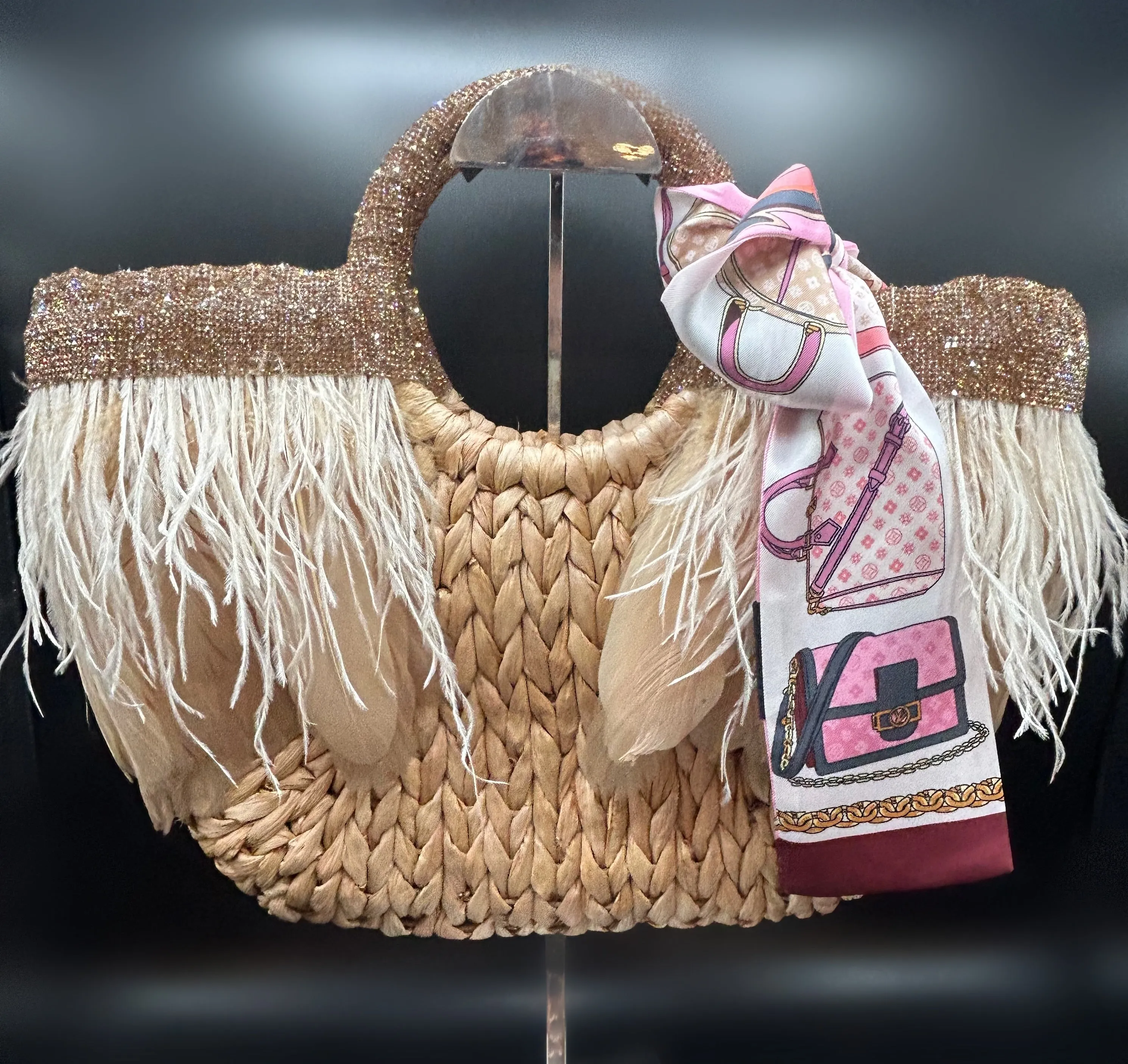 Gold Feather Tote