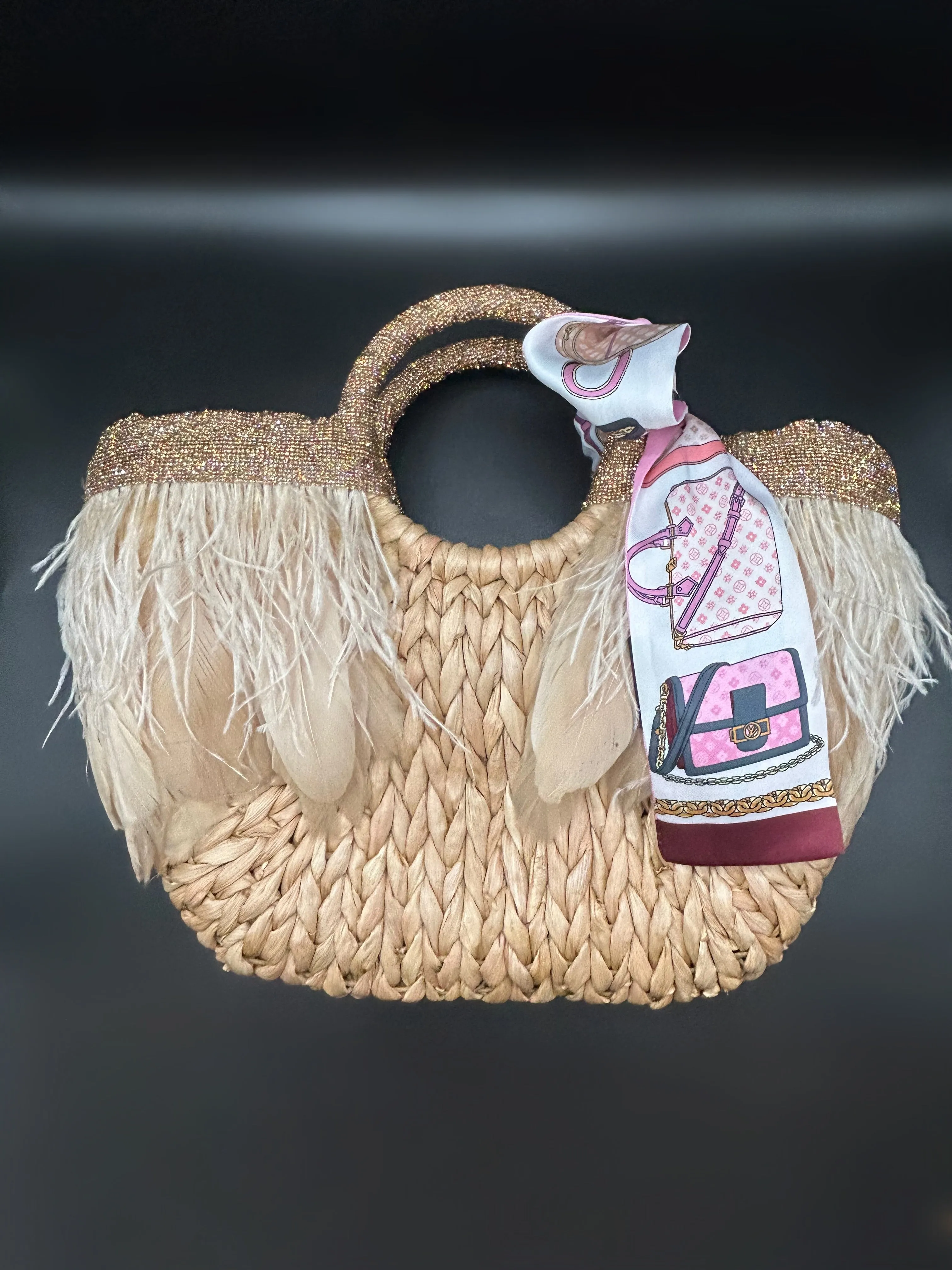 Gold Feather Tote