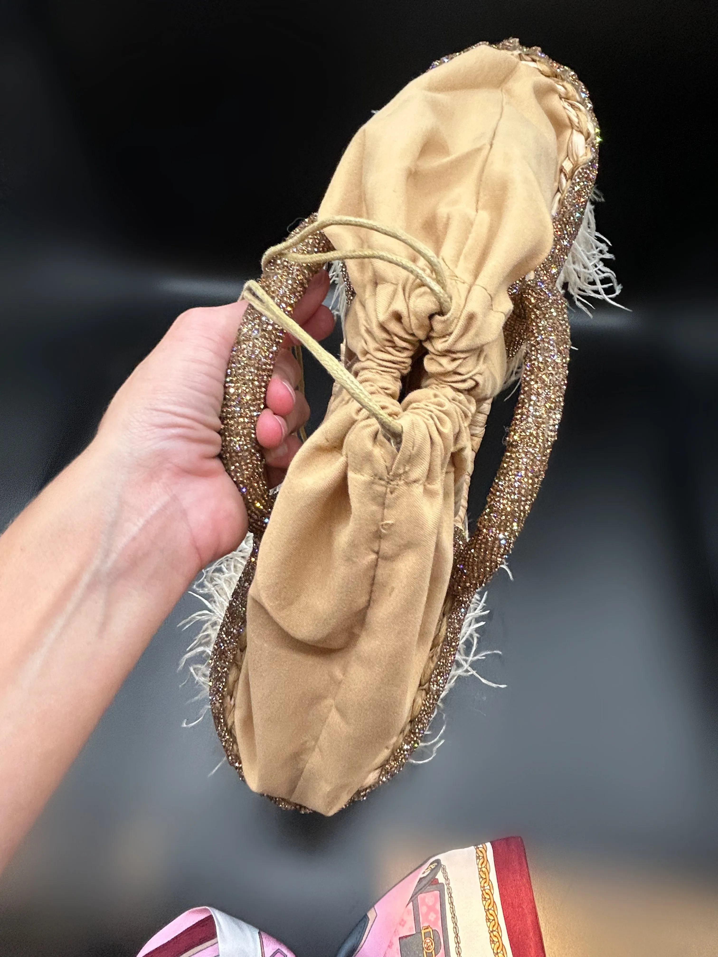 Gold Feather Tote