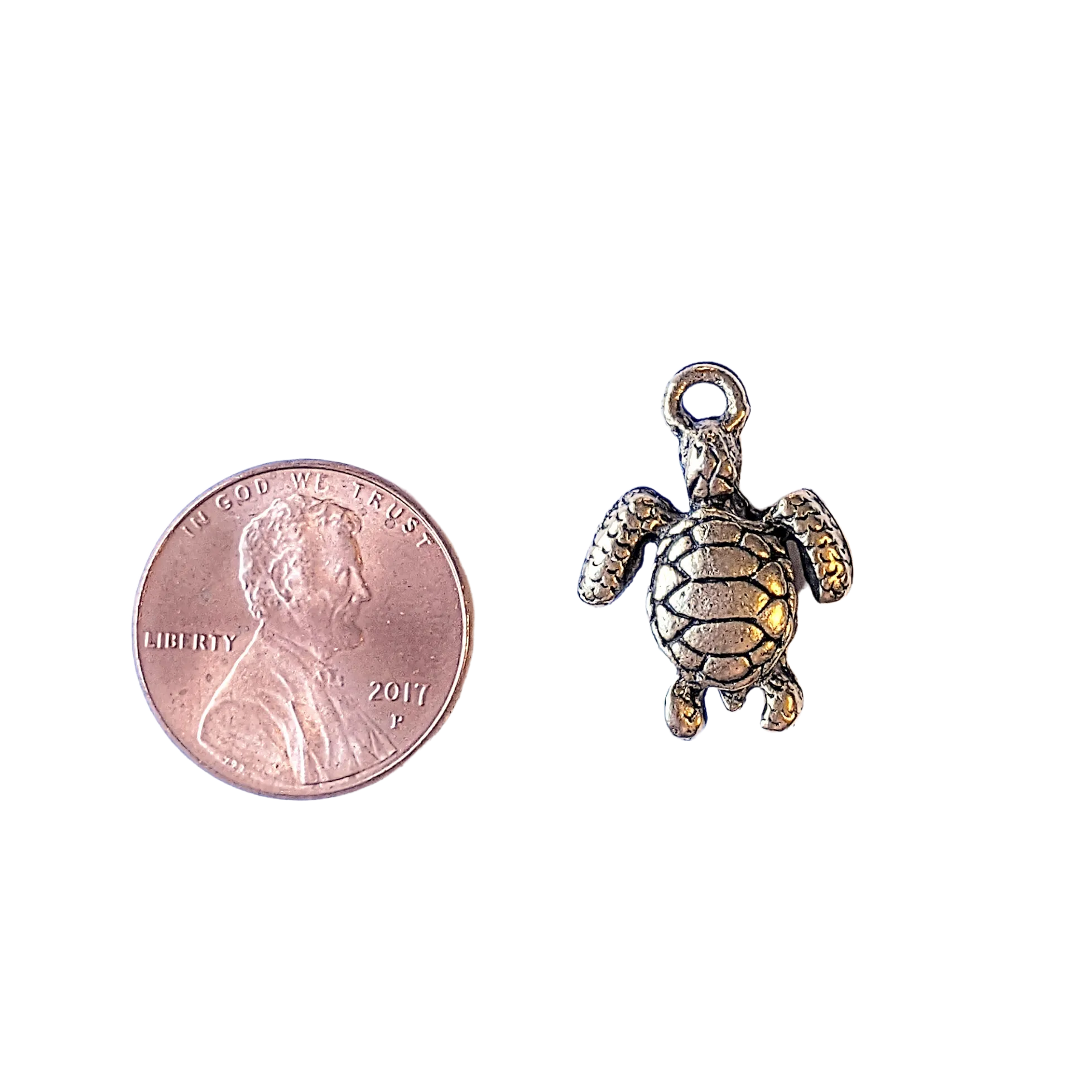 Gold Large Sea Turtle charm
