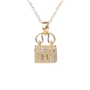 Gold Plated Satchel Bag Pendant
