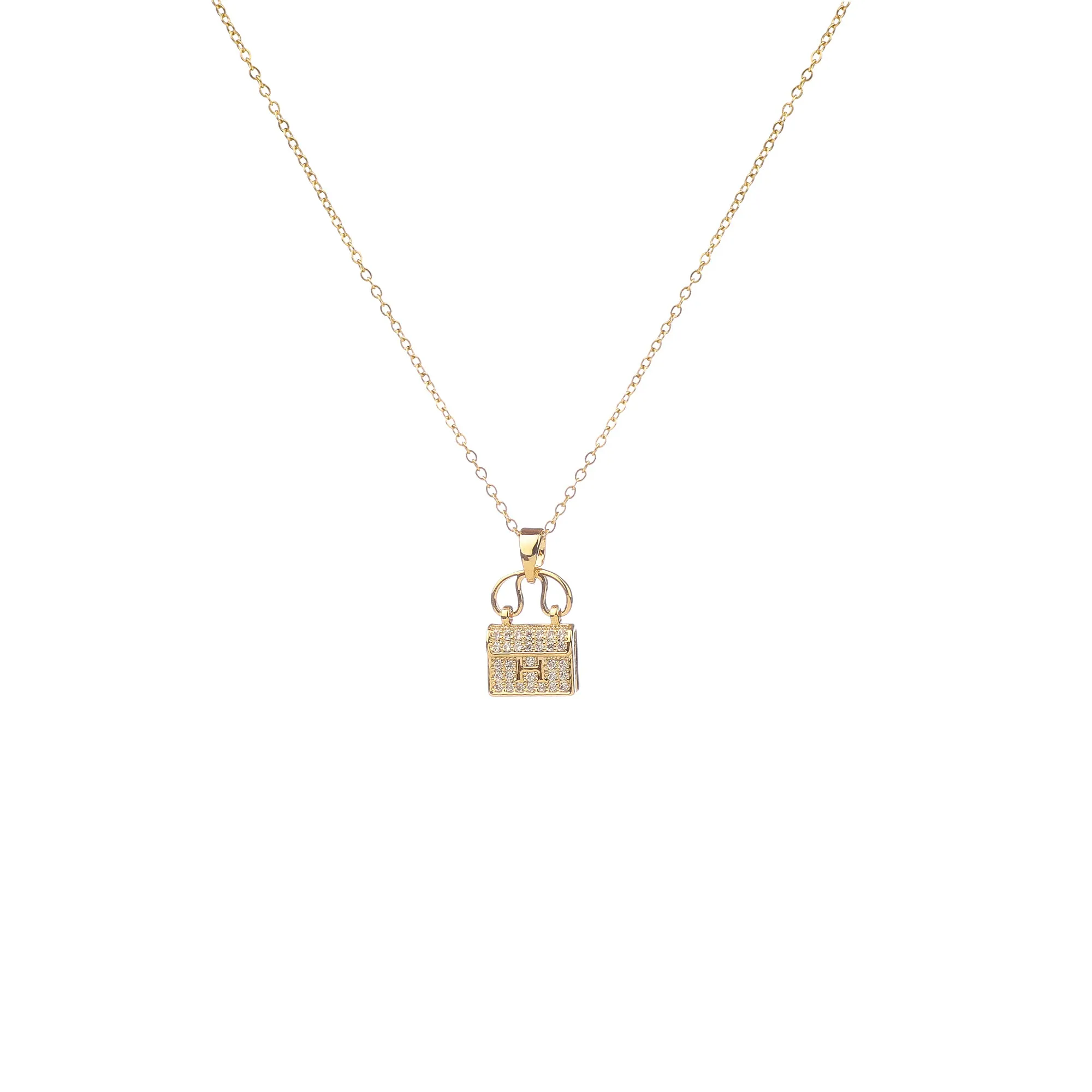 Gold Plated Satchel Bag Pendant