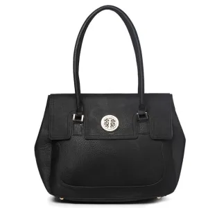 Golden flora Medallion satchel Bag purse Designer Black flap pockets