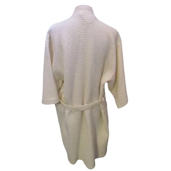 Golden Tree Waffle Weave Robe, Luxury, Spa, Resort, Cruise, Weekend, Ivory, S/M