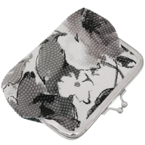 Gray Art Deco Kisslock Wallet