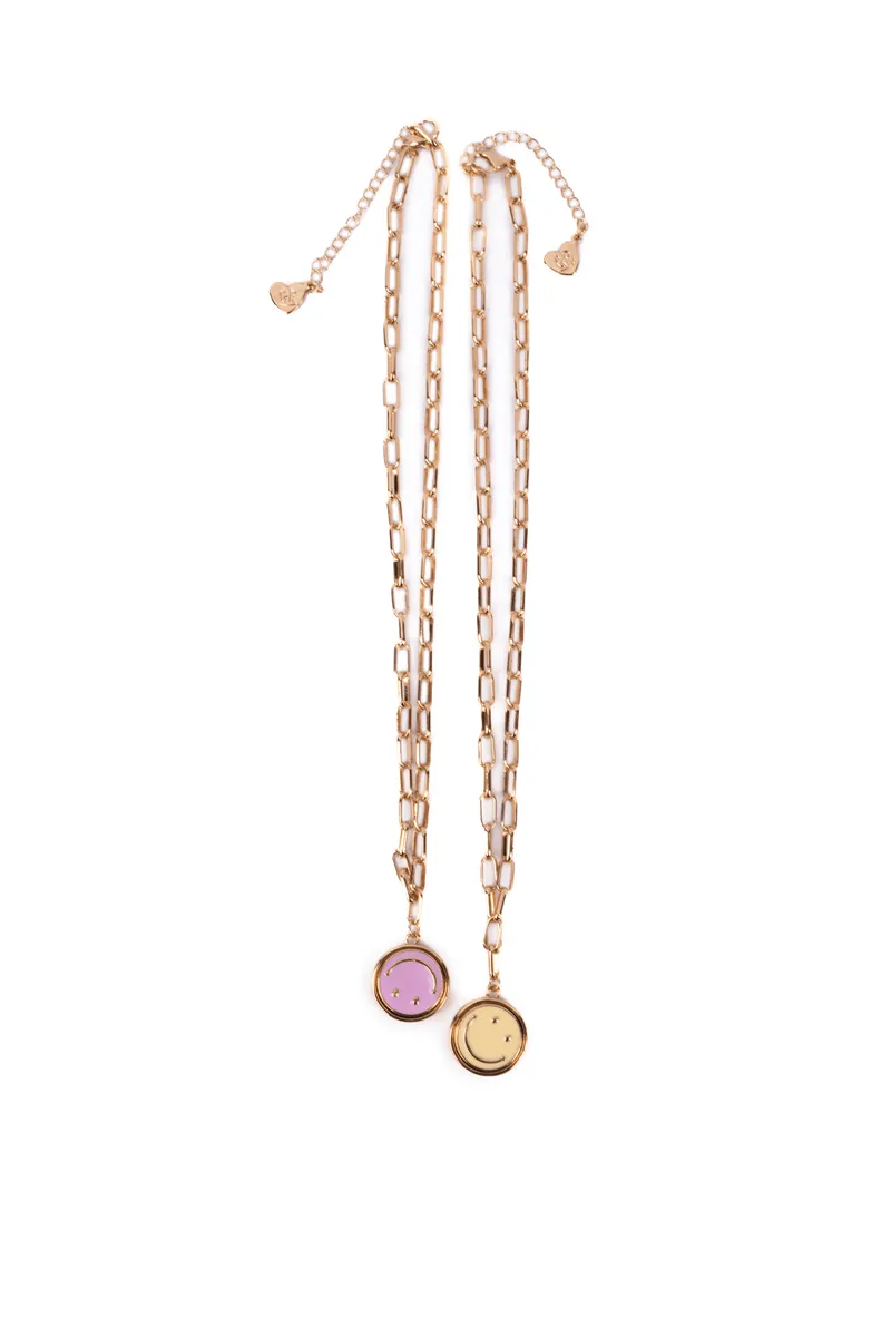 Great Pretenders - Boutique Chic All Smiles Spinner Necklace