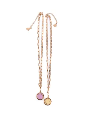 Great Pretenders - Boutique Chic All Smiles Spinner Necklace