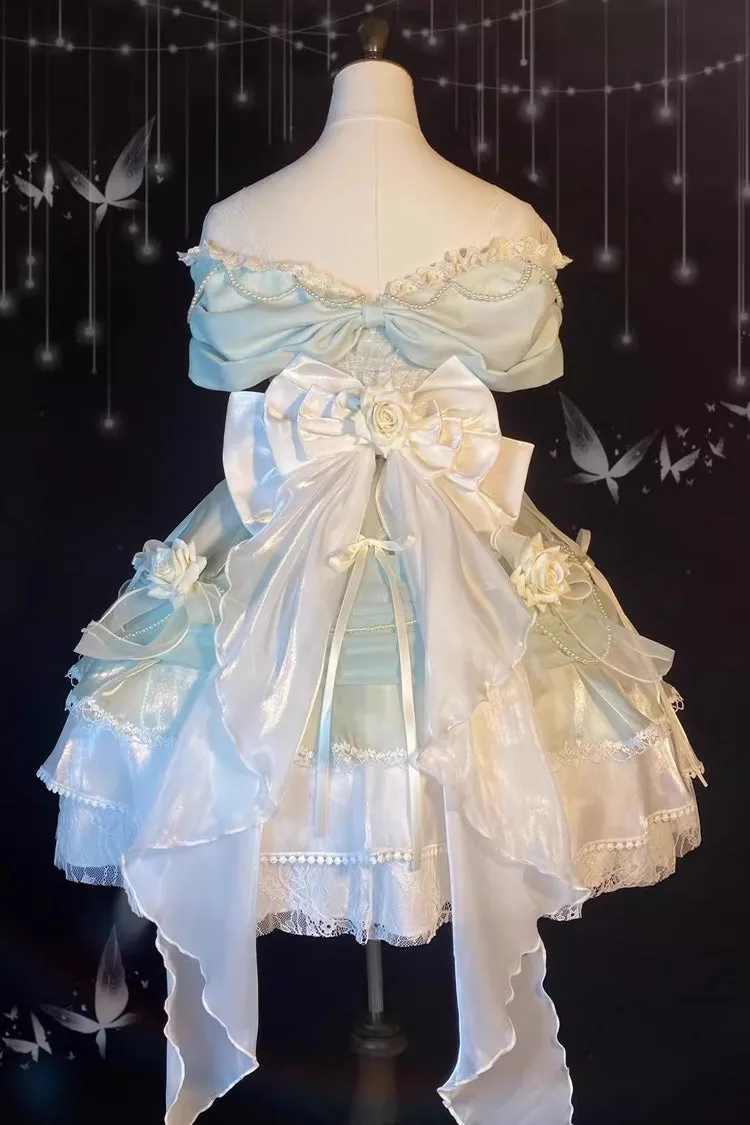 Green Hanayome Cardigan Elegant Princess Sweet Lolita Strapless Dress
