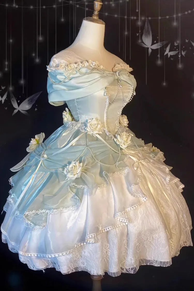 Green Hanayome Cardigan Elegant Princess Sweet Lolita Strapless Dress