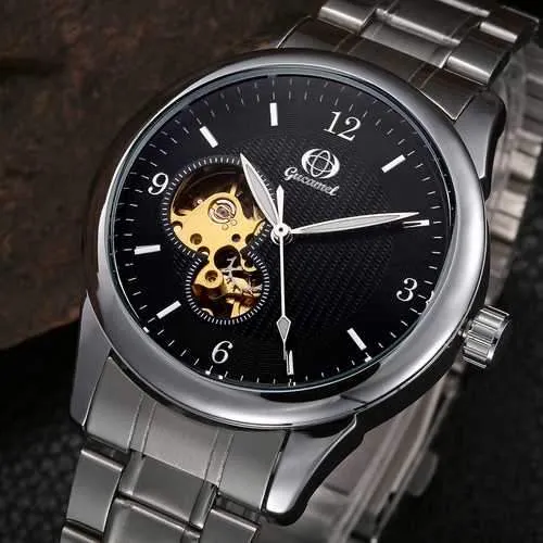 Gucamel GT12 Fashion Stainless Steel Band Mechanical Men Watch
