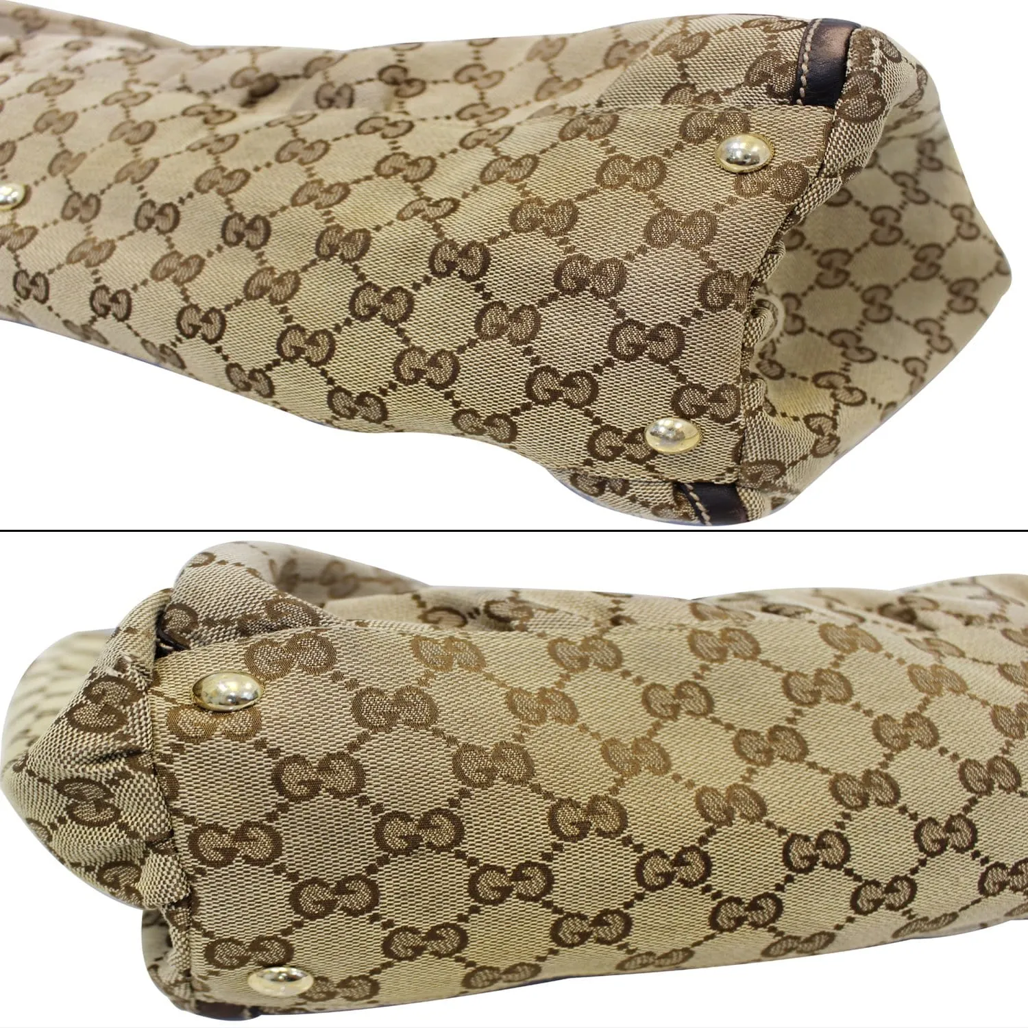GUCCI Abbey D Ring GG Canvas Large Hobo Bag 189835