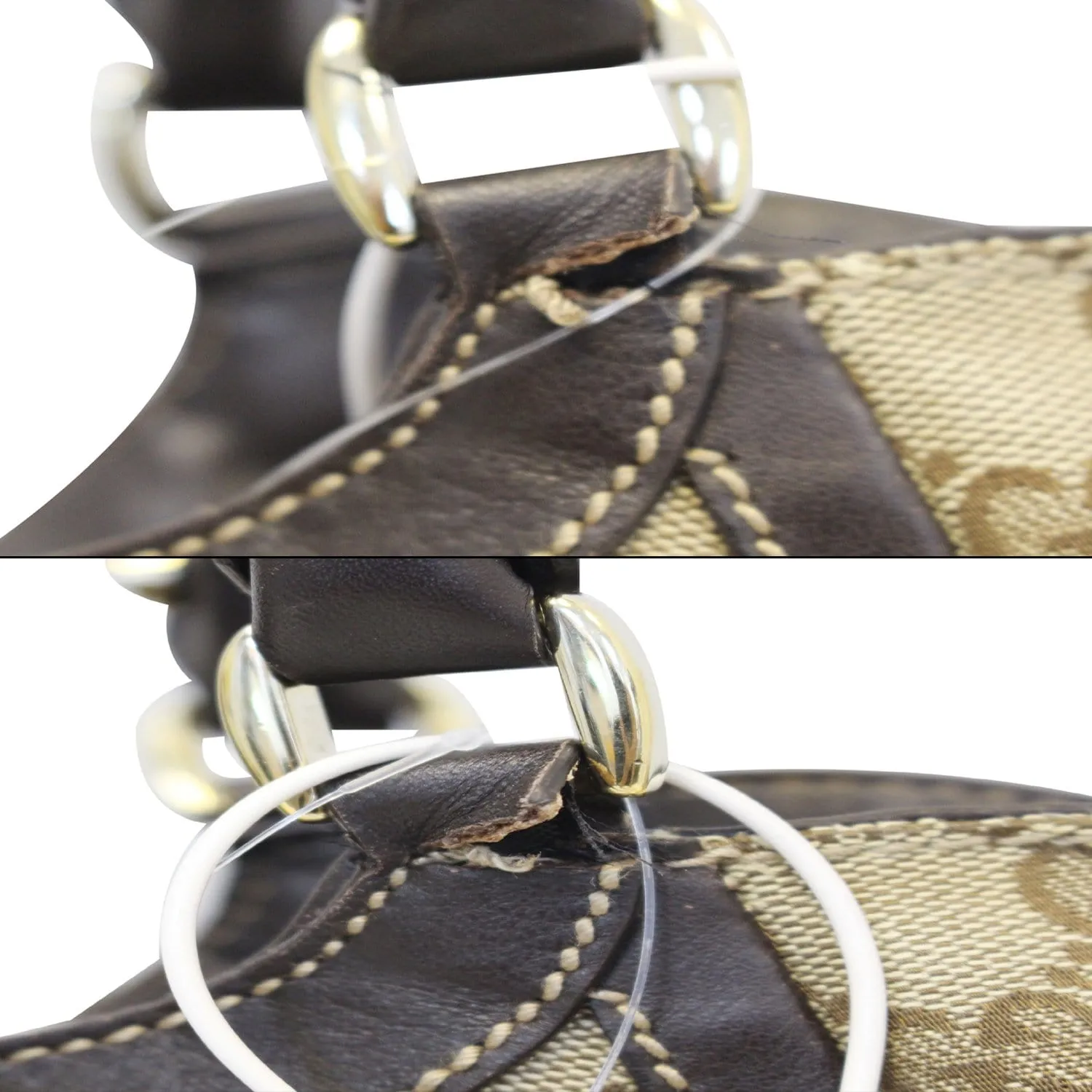 GUCCI Abbey D Ring GG Canvas Large Hobo Bag 189835