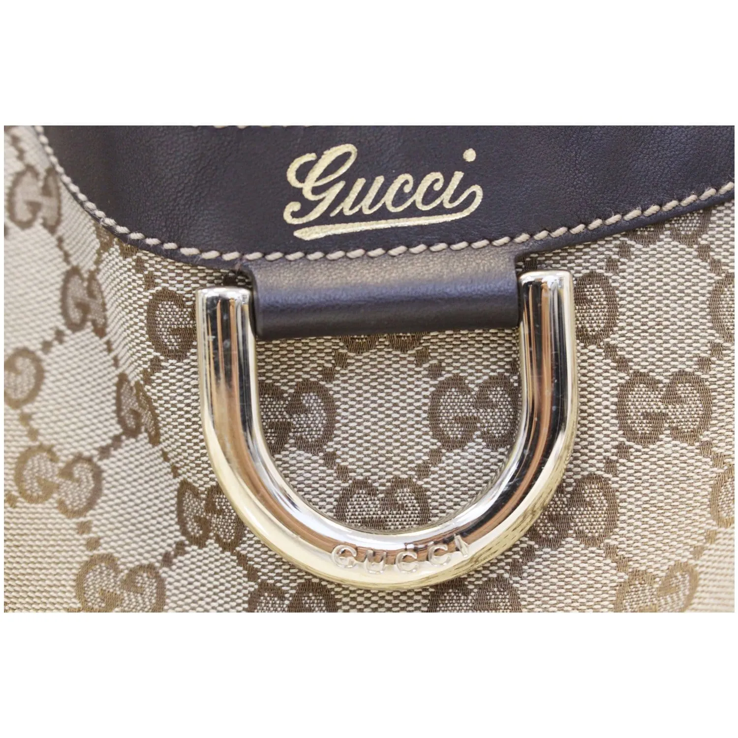 GUCCI Abbey D Ring GG Canvas Large Hobo Bag 189835