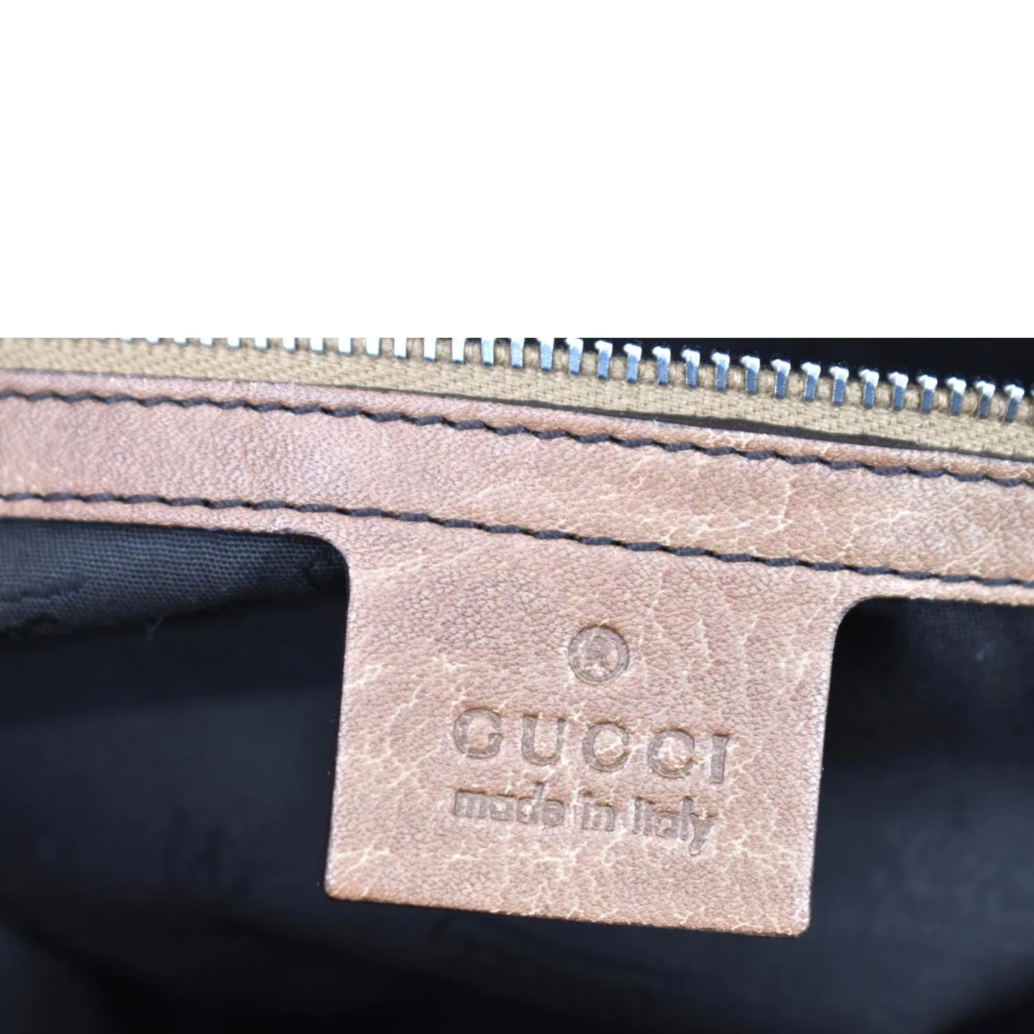 GUCCI Bamboo Bar GG Monogram Canvas Hobo Bag Brown 257090