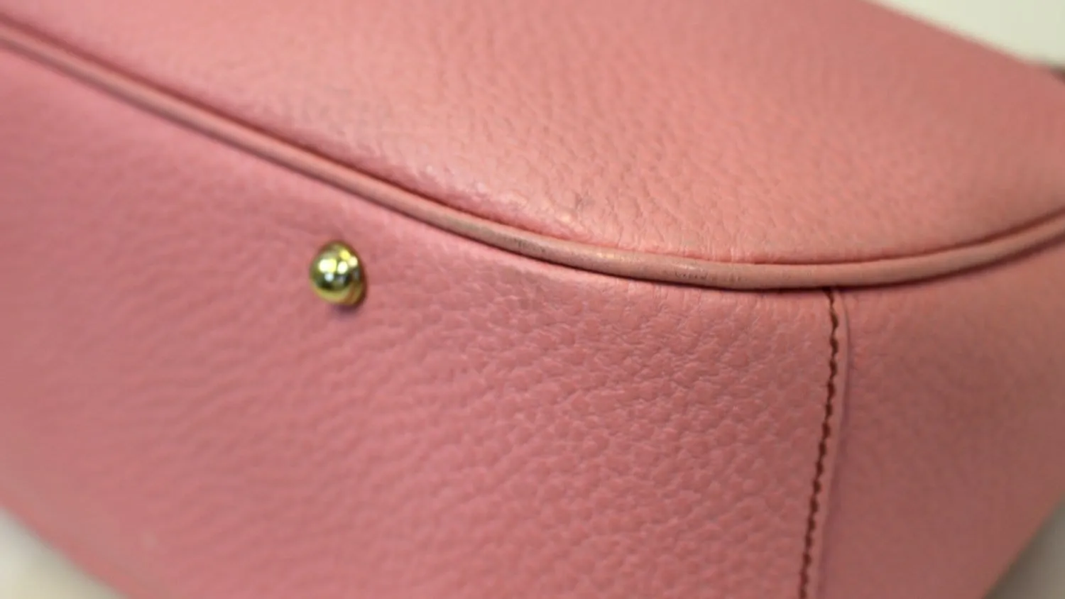 Gucci Bamboo Top Handle Pink Calfskin Leather Hobo Bag