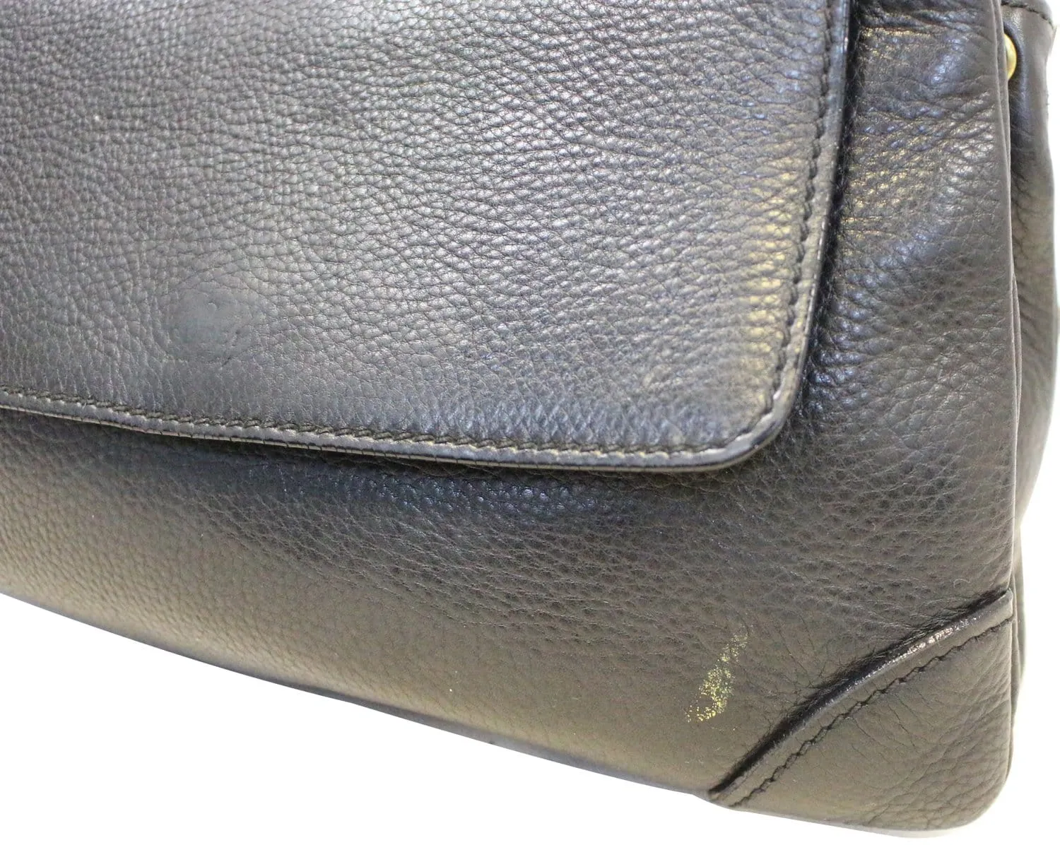 GUCCI Black Leather Lady Satchel Bag