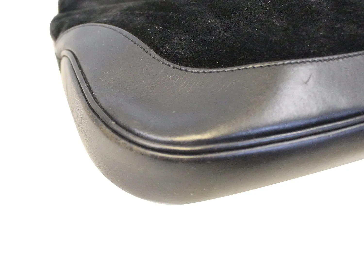 Gucci Black Suede Leather Jackie Hobo Shoulder Bag