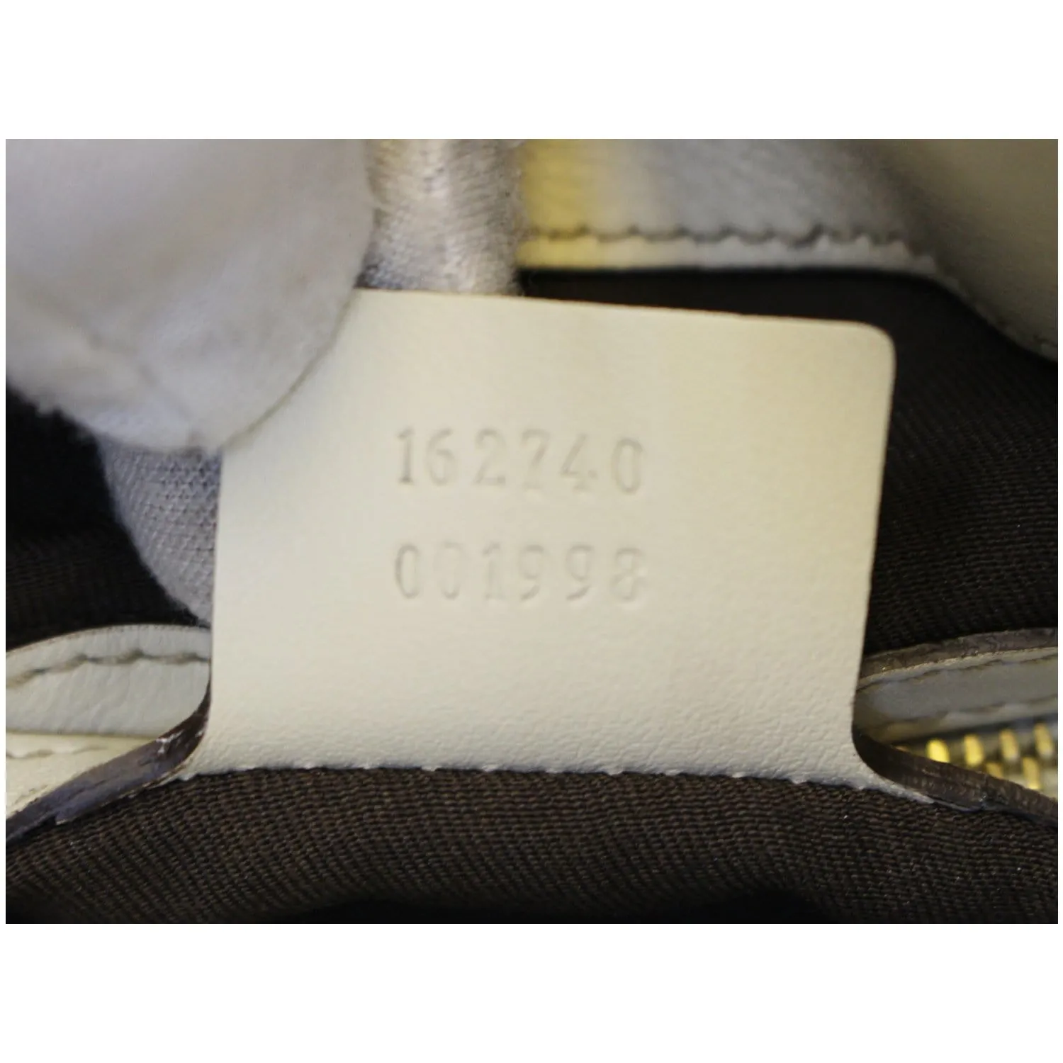 GUCCI Britt White Leather Hobo Shoulder Bag 162740