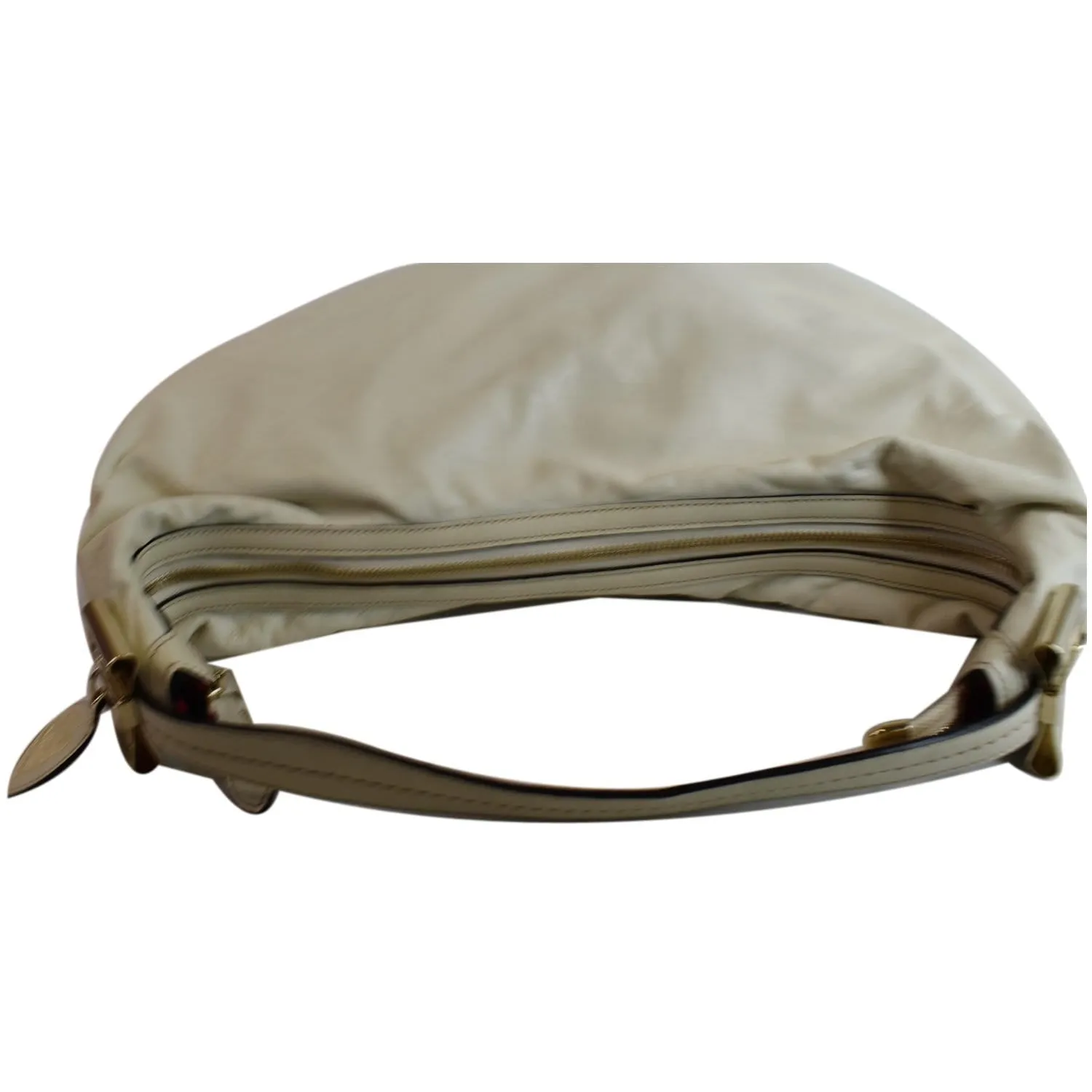 GUCCI Duchessa Leather Hobo Bag Ivory 181492