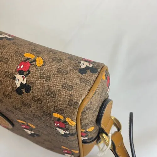 Gucci - Excellent - x Disney Mini Tan GG Mickey Mouse Crossbody