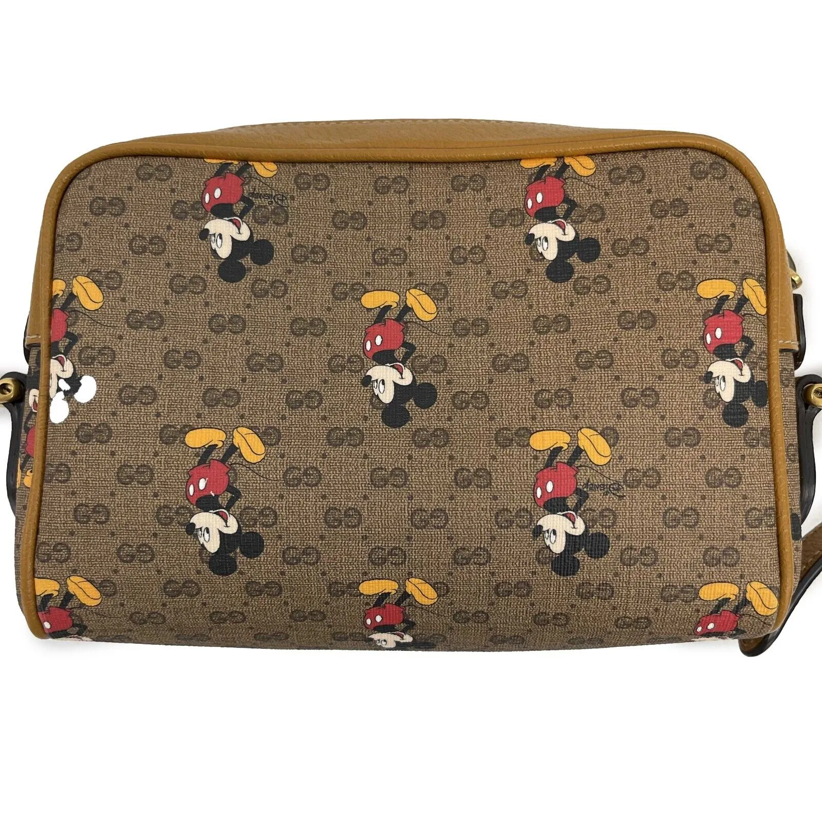 Gucci - Excellent - x Disney Mini Tan GG Mickey Mouse Crossbody