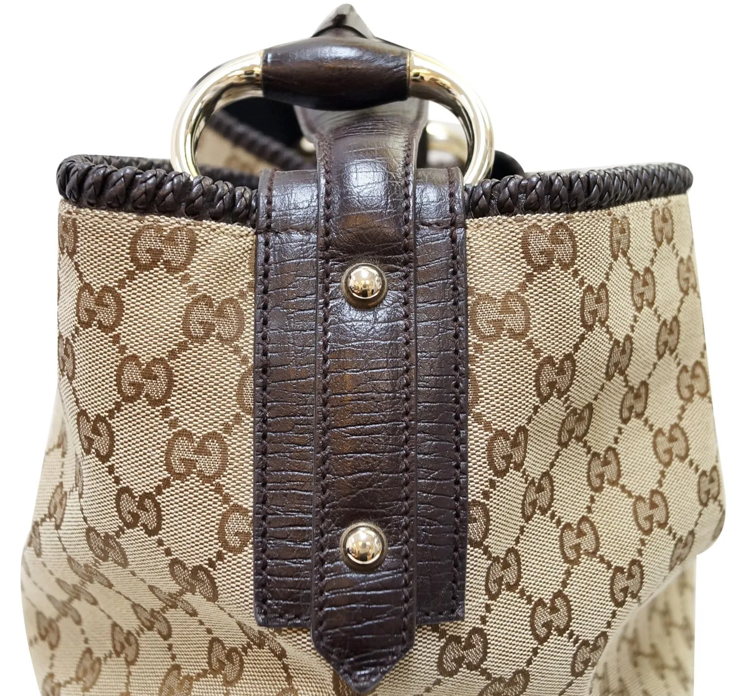 GUCCI GG Canvas Horsebit Large Hobo Bag 114900