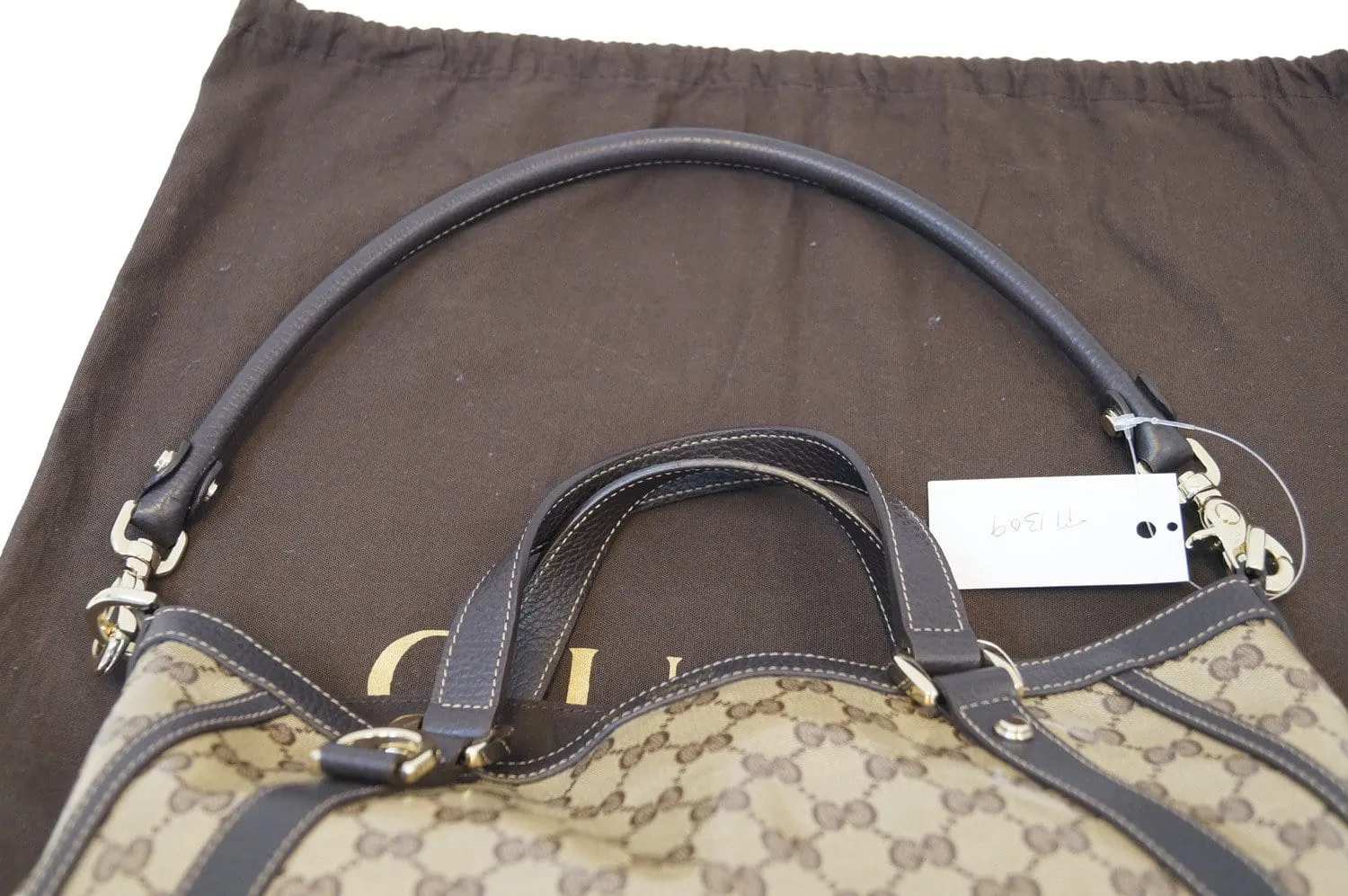 GUCCI GG Coated Canvas Abbey Convertible Shoulder Bag