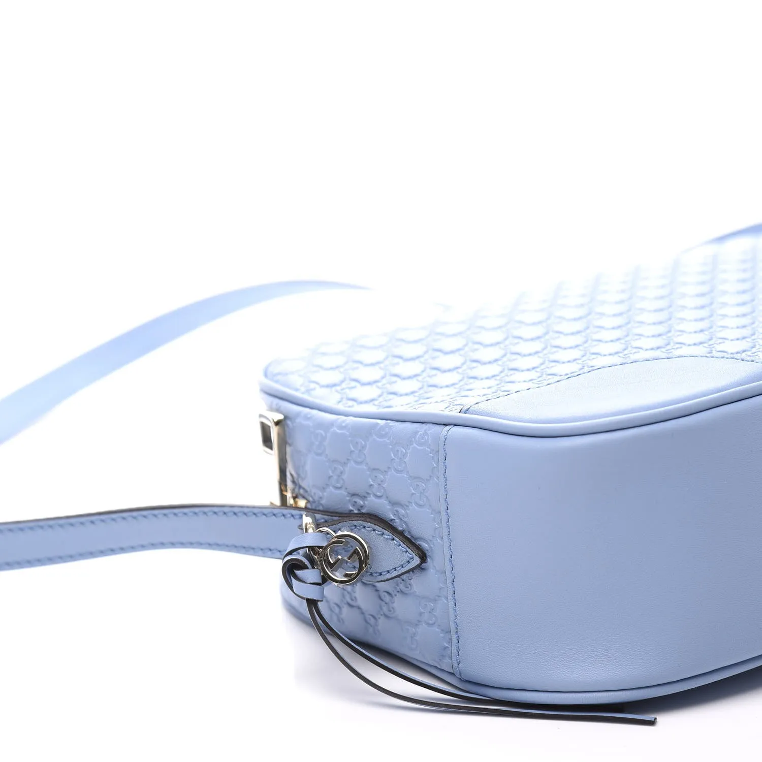Gucci GG Microguccissima Leather Bree Camera Bag in Blue