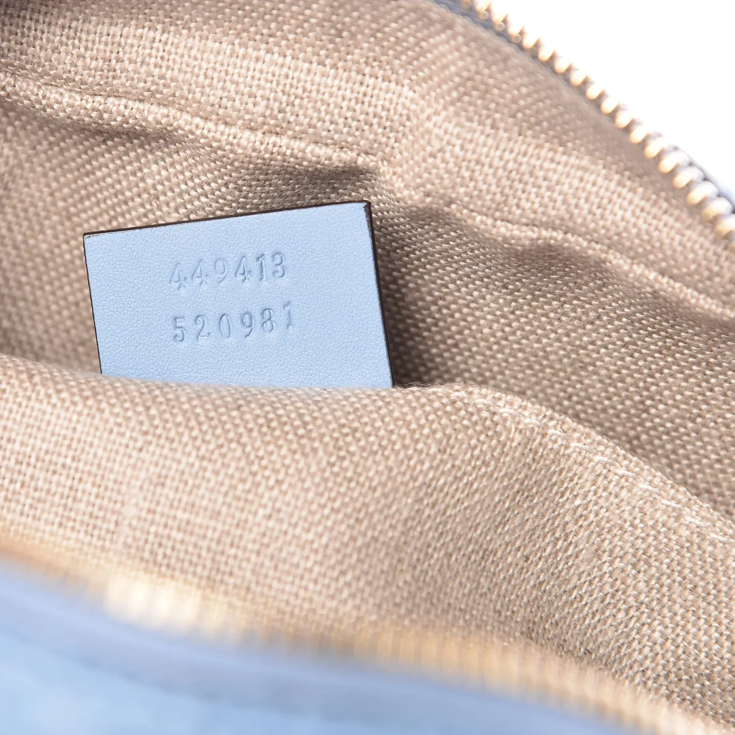 Gucci GG Microguccissima Leather Bree Camera Bag in Blue