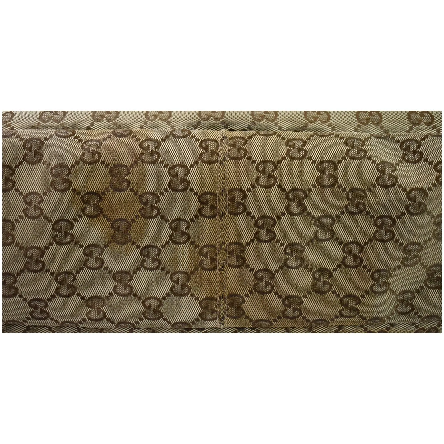 GUCCI Horsebit GG Canvas Large Hobo Bag Beige