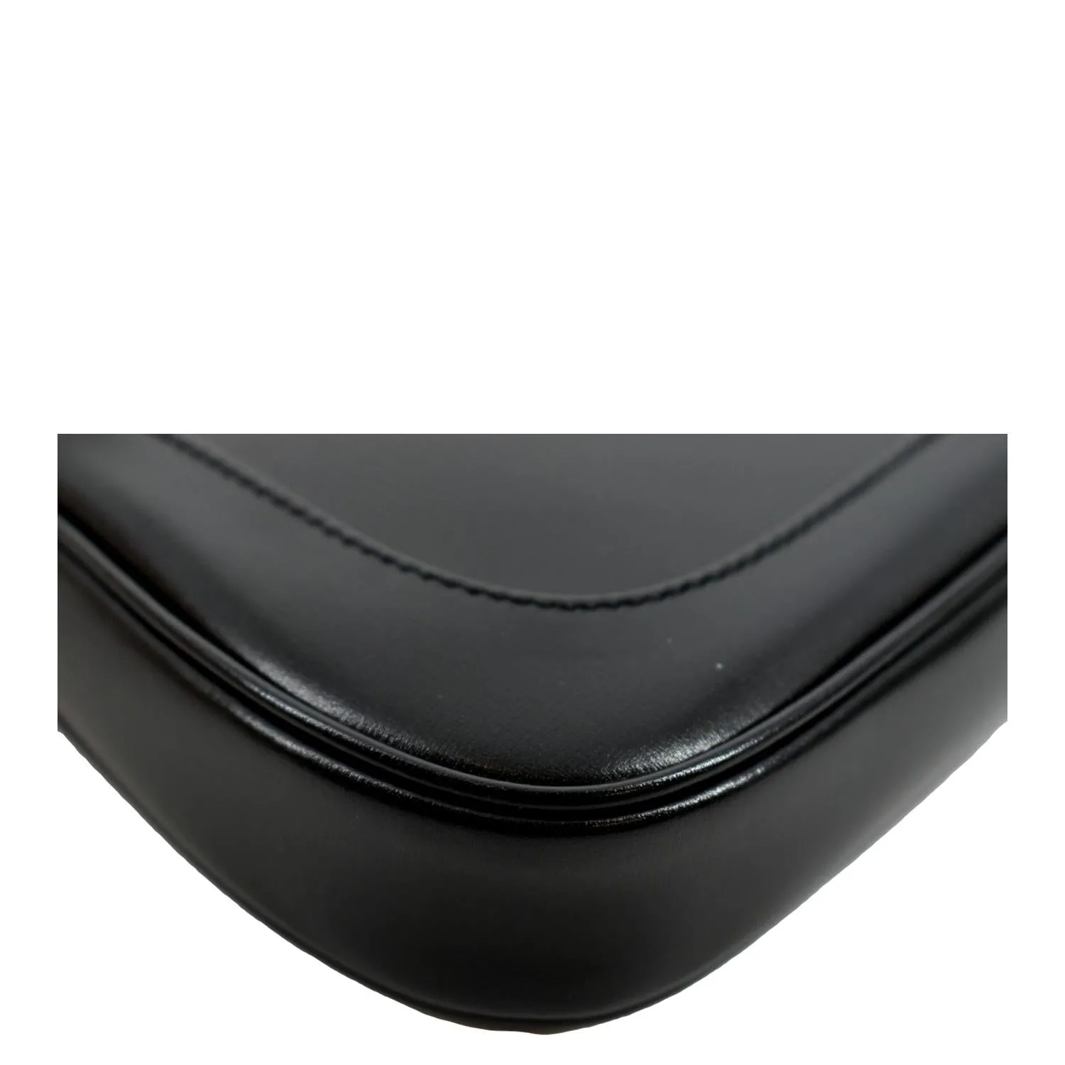 GUCCI Jackie 1961 Leather Shoulder Bag Black 637091
