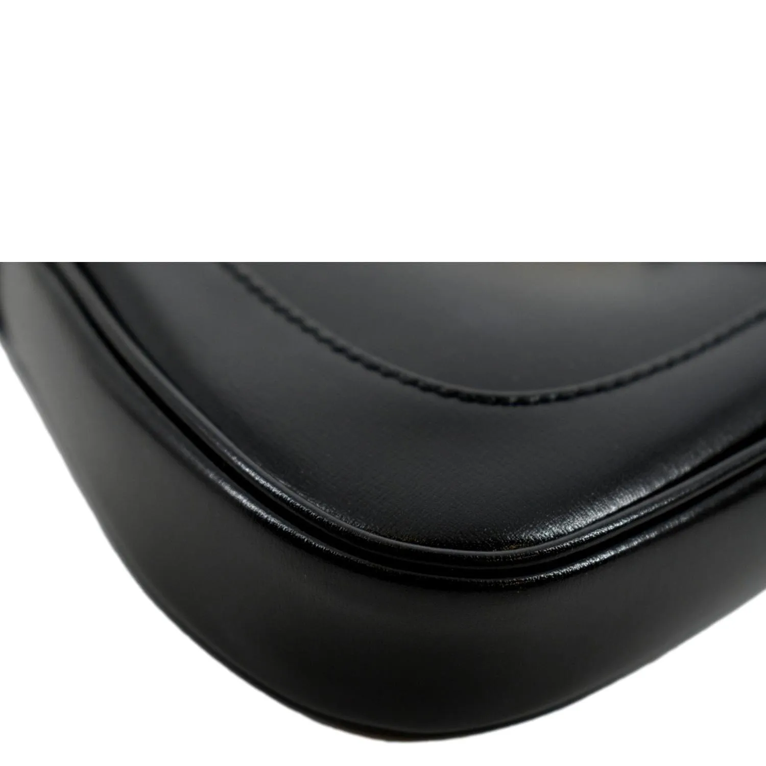 GUCCI Jackie 1961 Leather Shoulder Bag Black 637091