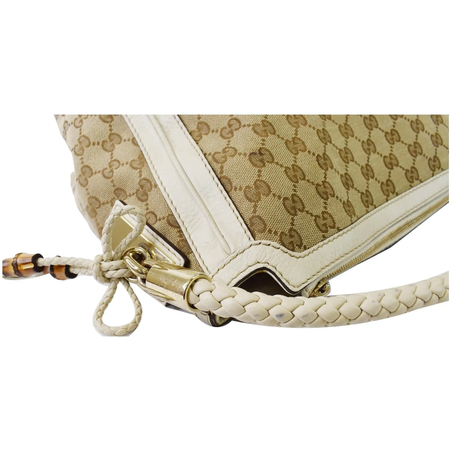 GUCCI Medium Bella GG Canvas Hobo Bag Beige 269949