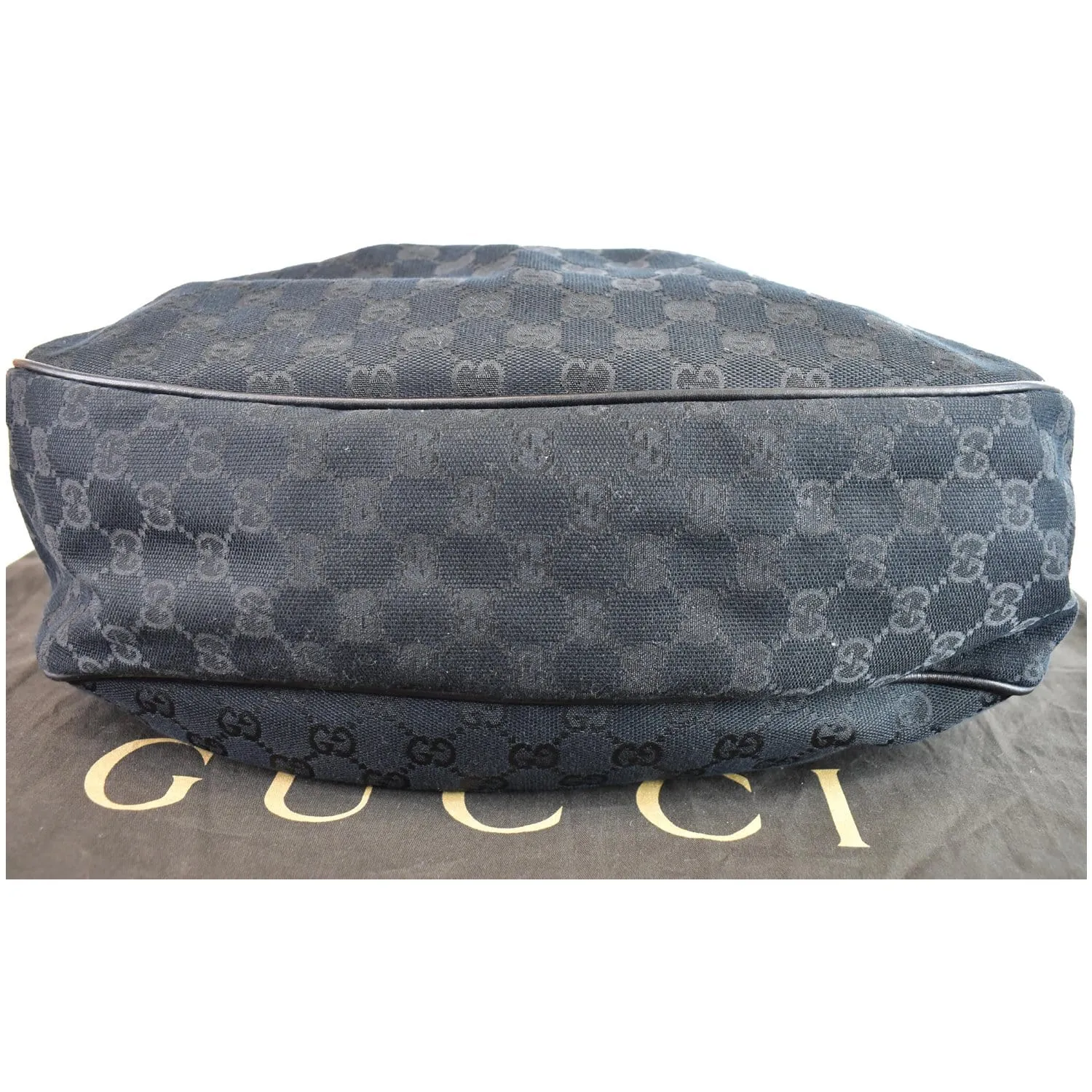 GUCCI Medium Sukey GG Canvas Hobo Bag Black 232955