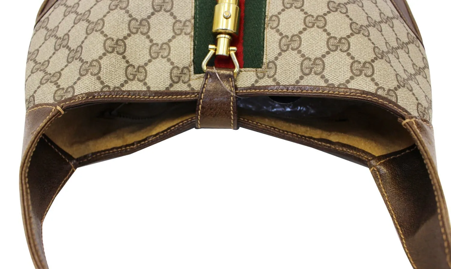 GUCCI Monogram GG Canvas Jackie O Hobo