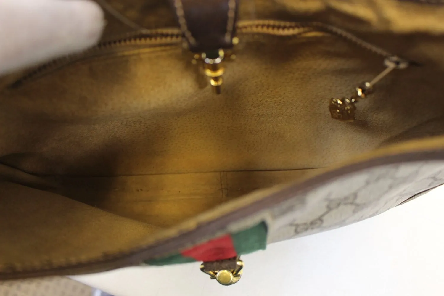 GUCCI Monogram GG Canvas Jackie O Hobo