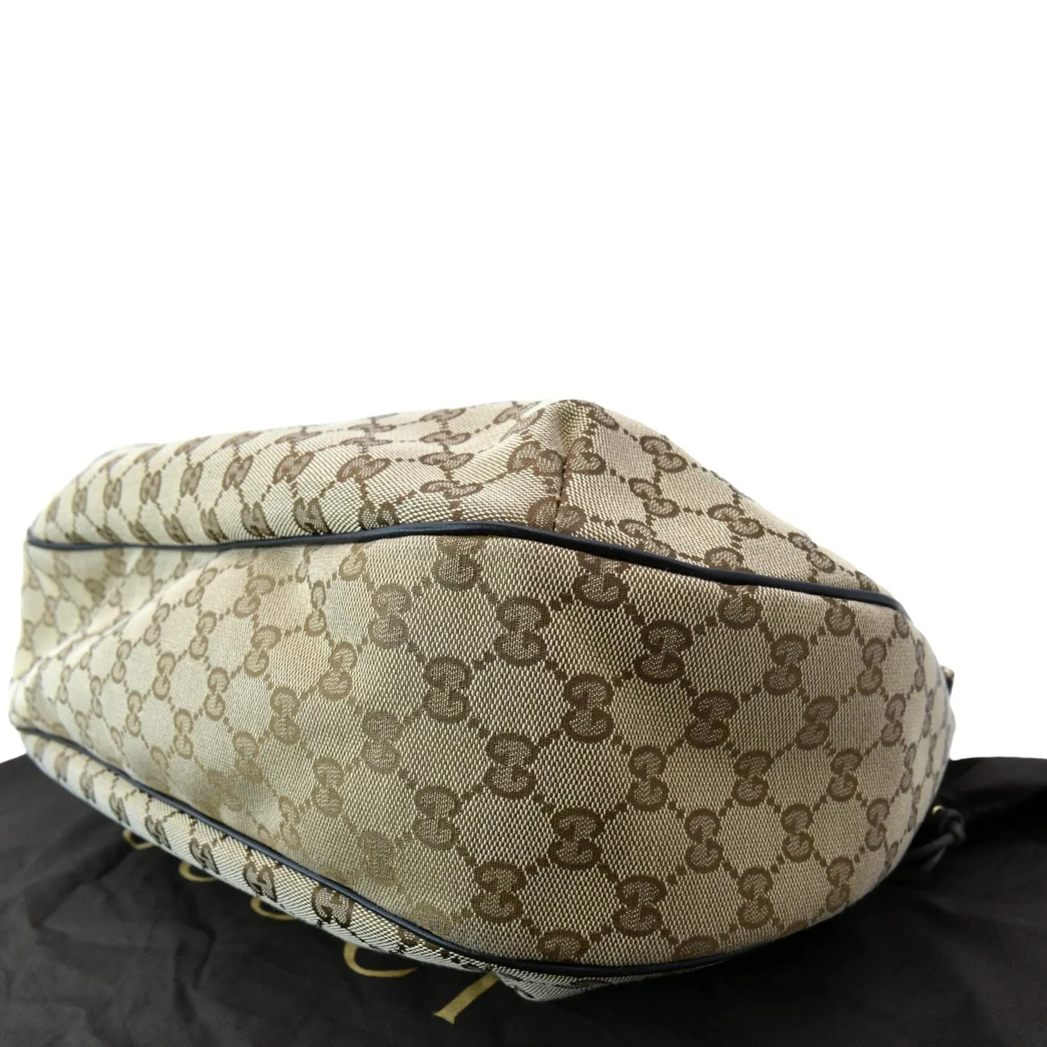 GUCCI New Ladies Web GG Canvas Large Hobo Bag Beige 233604