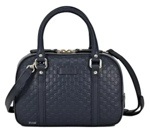 Gucci O Borsa Microguccissima Crossbody in Navy