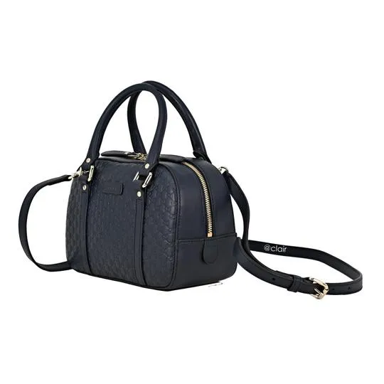 Gucci O Borsa Microguccissima Crossbody in Navy