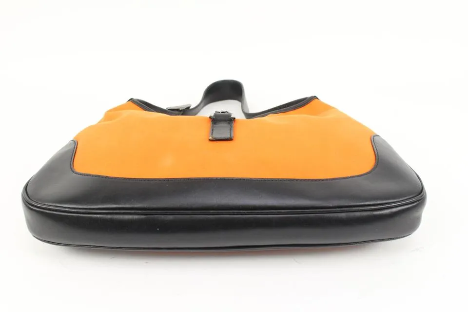 Gucci Orange x Black Jackie-O Hobo Bag 76g328s