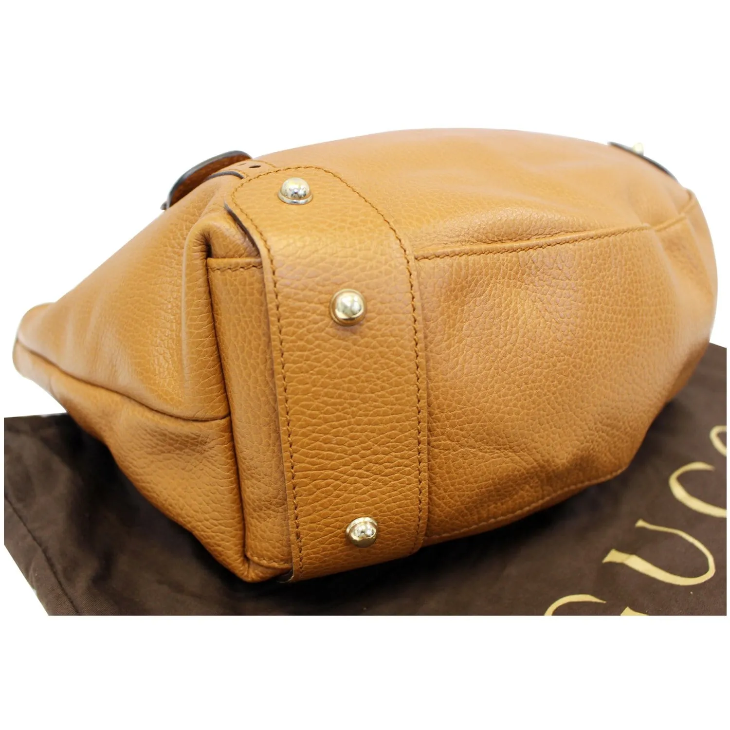 GUCCI Pelham Brown Leather Hobo Bag 336654