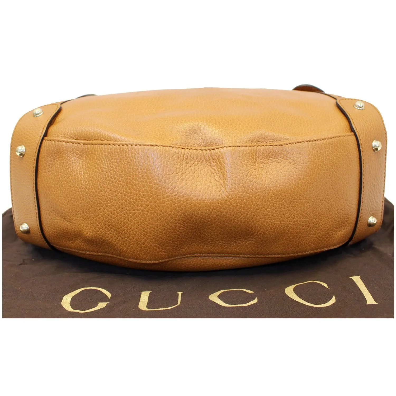 GUCCI Pelham Brown Leather Hobo Bag 336654