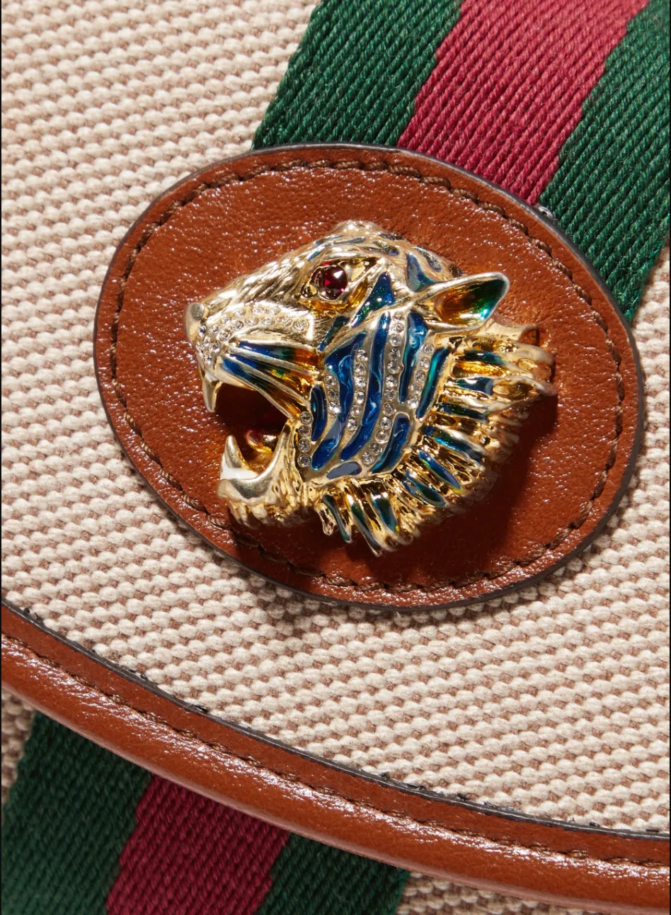 Gucci Rajah Mini Canvas Crossbody Bag