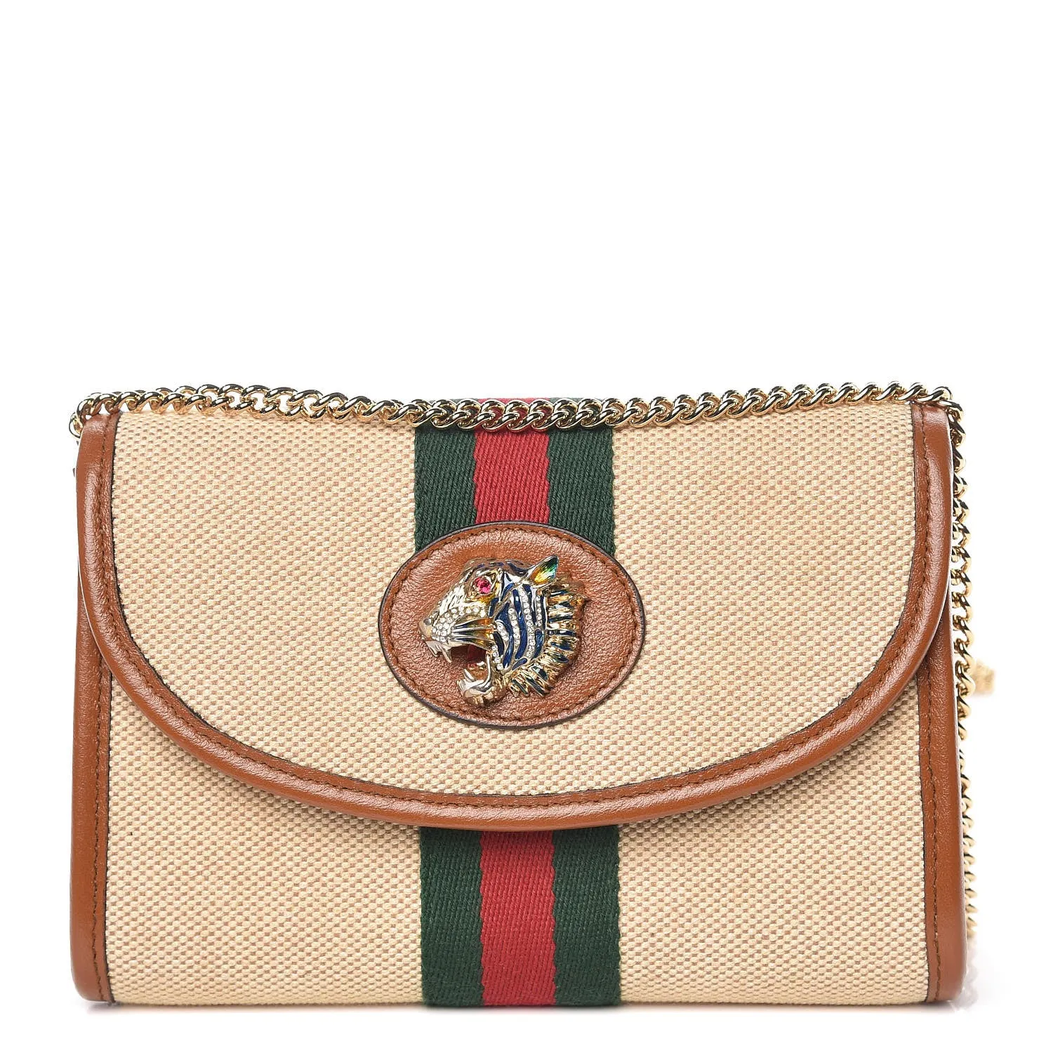 Gucci Rajah Mini Canvas Crossbody Bag
