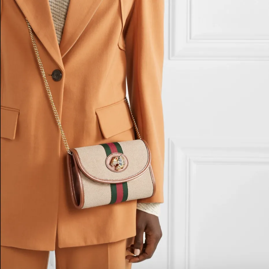 Gucci Rajah Mini Canvas Crossbody Bag