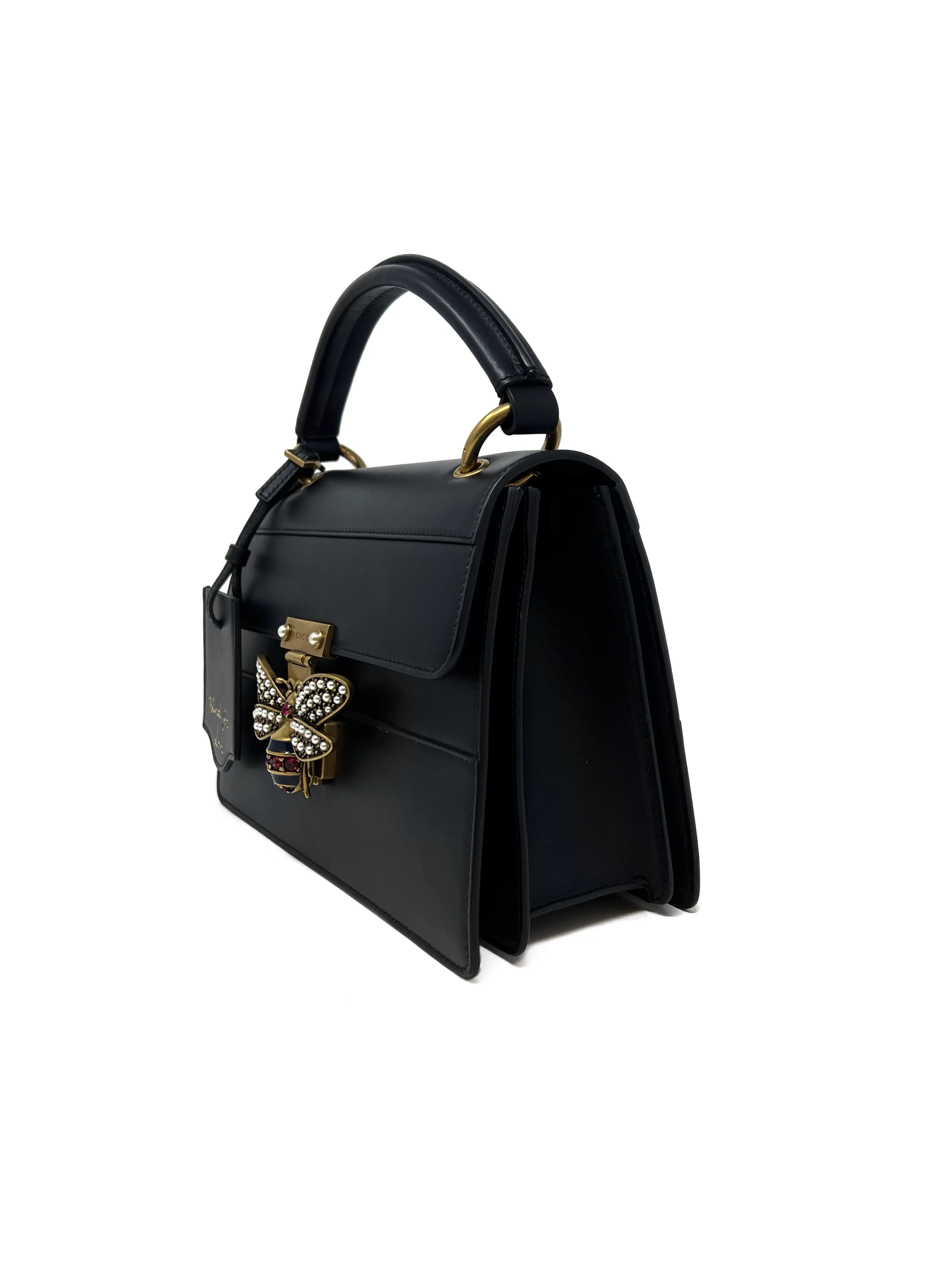 Gucci WDB! 'Queen Margaret' Jeweled Bee Leather Top Handle Bag