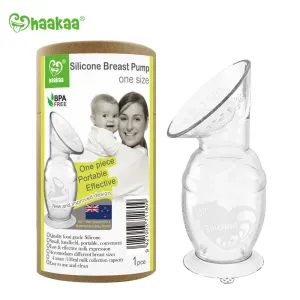Haakaa Silicone Breast Pump with Suction Base - 4 oz
