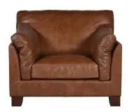 Halo Gable  3 Seater Full Aniline Leather Sofa Antique Whiskey