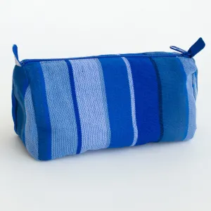 Hand Woven Cosmetic Bag | Stormy Blues