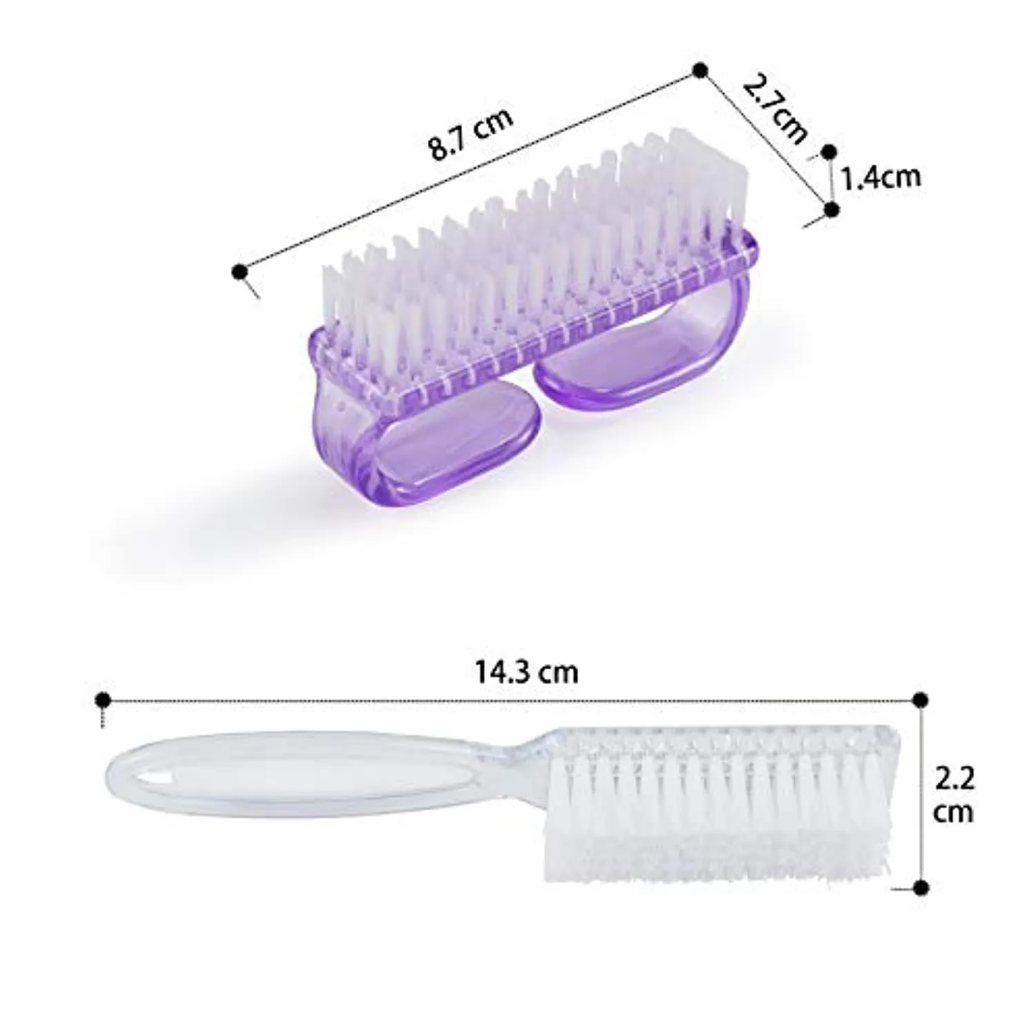 Handle Grip Nail Brush, Hand Fingernail Scrub Cleaning Brushes for Toes and Nails Cleaner, Pedicure Scrubbing tool kit for Men and Women 6 Pack (Multicolor)